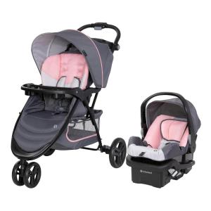 Baby Trend EZ Ride SE Travel System with Secure-Lift Infant Car Seat, Bluebell(Dash Pink)